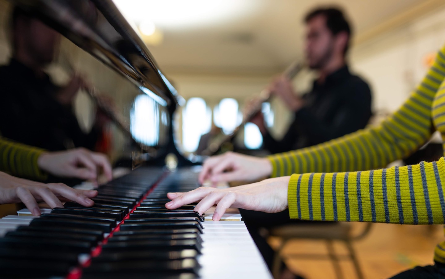 Chicago College of Performing arts student plays piano