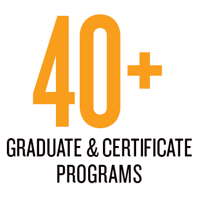 40+ graduate and certificate programs