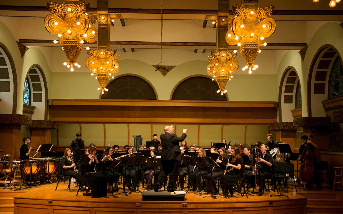 CCPA wind ensemble in Ganz Hall