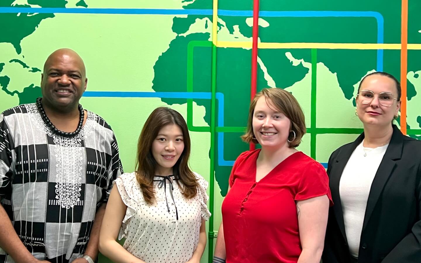 From left: Anthony Osborne, Ayaka Sato-Small, Dr. Emily Elliot-Meisel, Elizabeth Cobacho
