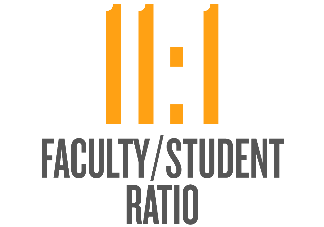 11-to-1 faculty-to-student ratio