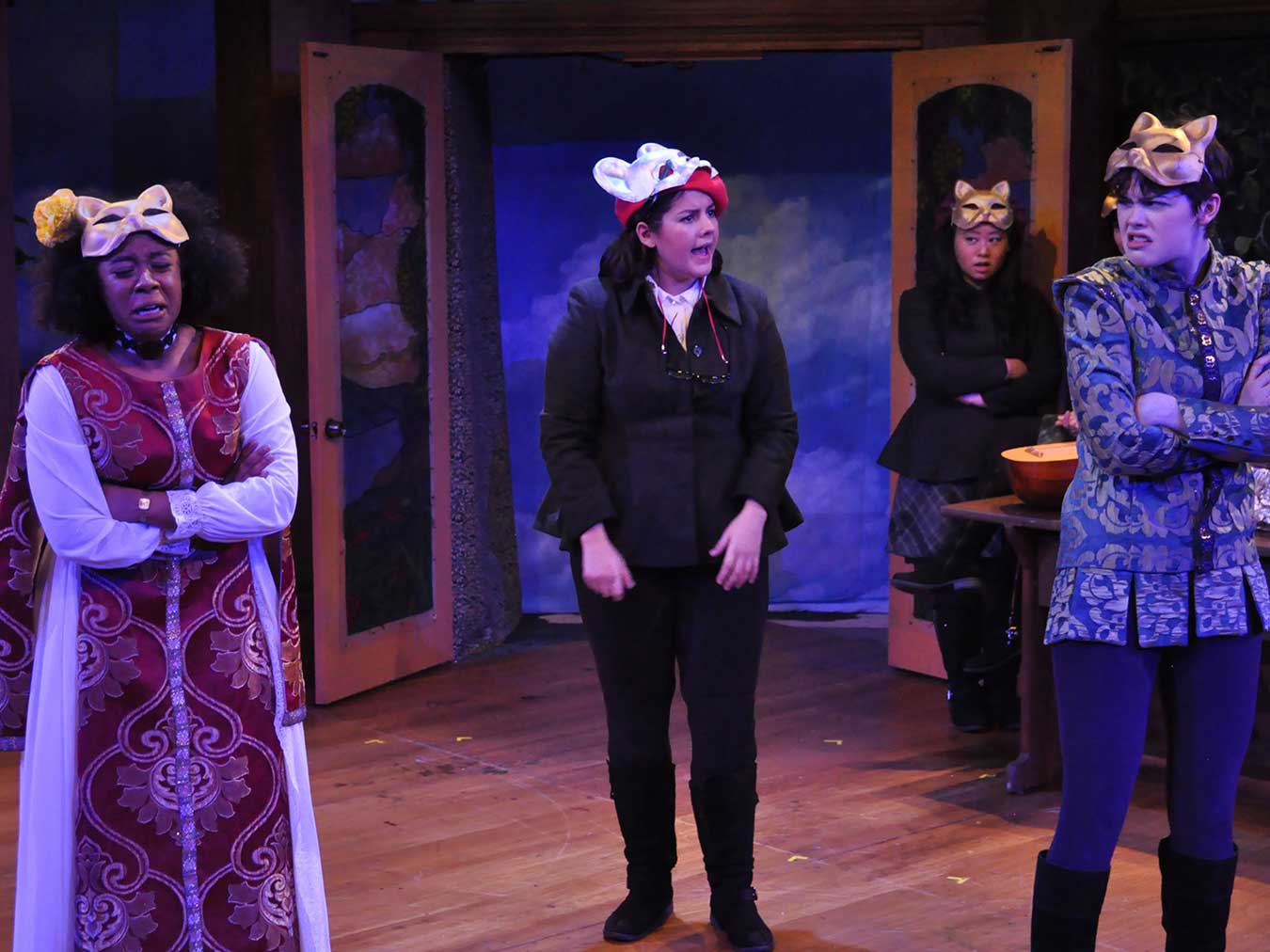 Roosevelt acting students performing in a play