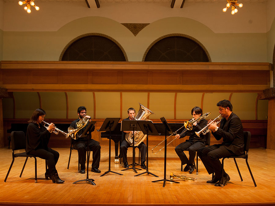 Brass students performing - Quintet