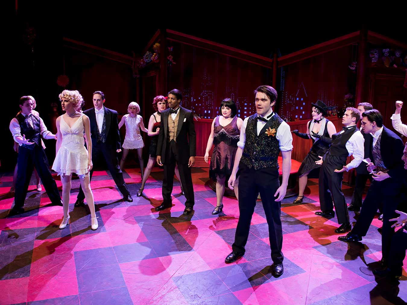 musical theatre students rehearsing