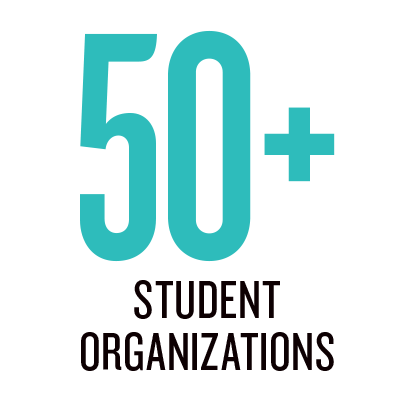 50+ student orgs