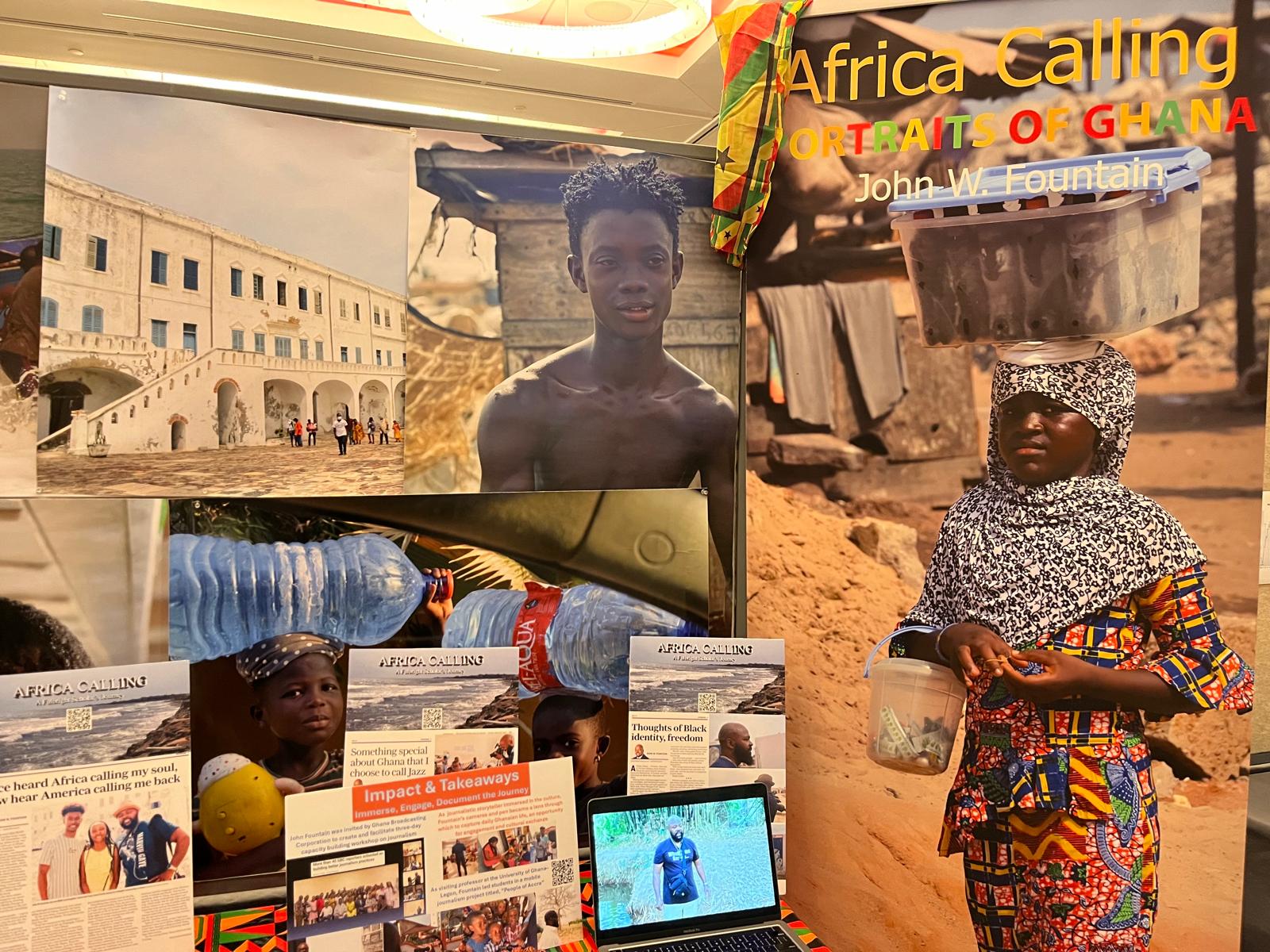 Professor Fountain displays photo and multimedia completed during his Fulbright year at the Annual Fulbright Association Conference held in Washington, D.C. in October 2024.