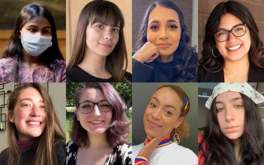 Deutsch Herczeg Scholars, from top left clockwise: Elizabeth Sprecher, Kaltra Demiri, Poonam Rahman, Maria Rivera, Sunyata Courie, Sariah Bolden, Kennedy Gale, Lilly Pribish