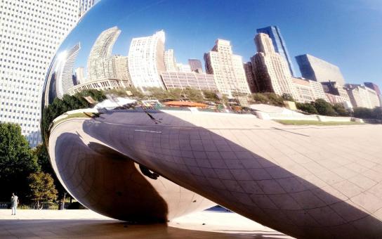 Chicago Bean with RU Campus Reflection