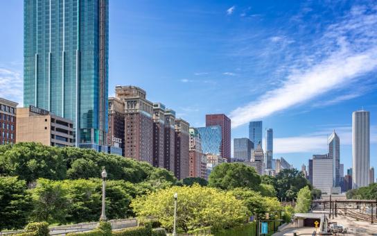 Chicago cityscape during a sunny day