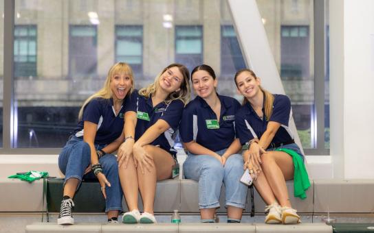 Orientation Leaders Smile for a Photo