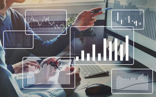 data analytics with graphs overlayed