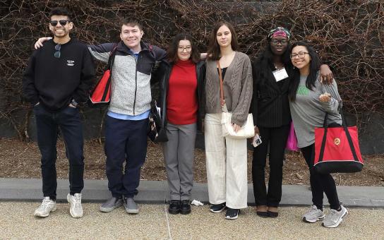 McNair scholars from Cohort 7 who have traveled to Washington D.C. to present research for a McNair National Conference