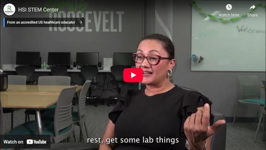 Video still image of Alejandra Prieto-Mendoza about HSI STEM Center