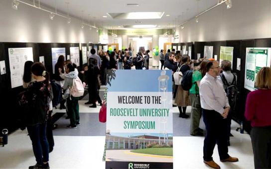 visitors browsing poster presentations
