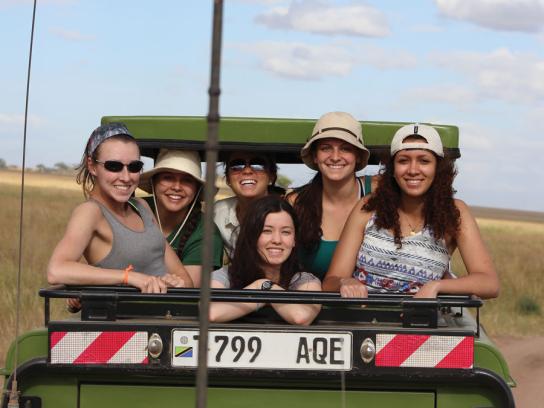 Students on a study abroad trip to Tanzania